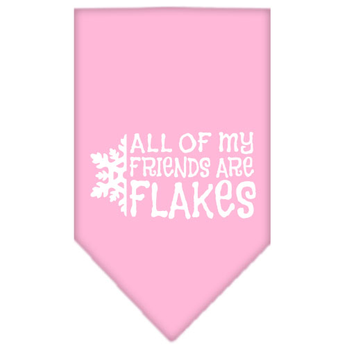 All my friends are Flakes Screen Print Bandana Light Pink Small